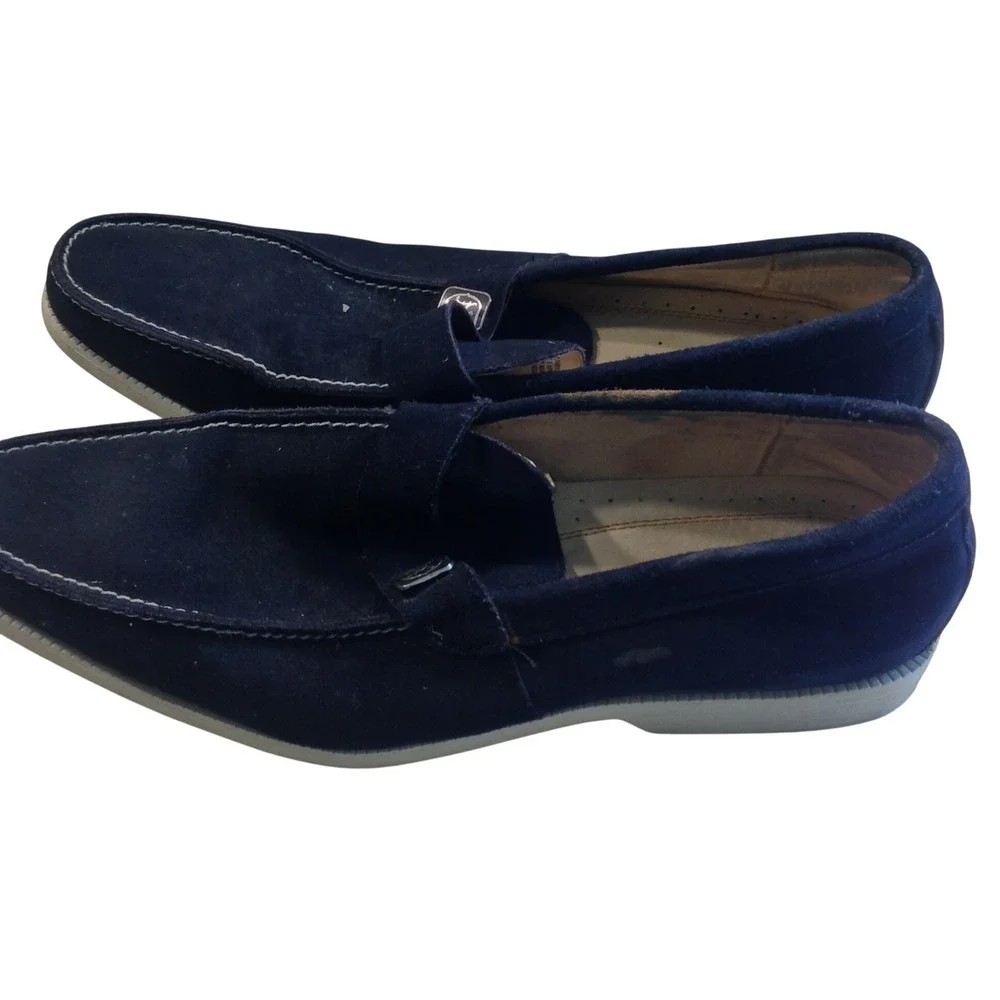 Stacy Adams Memory Foam Mens Size 10.5 Black Suede Loafers 24955-410
